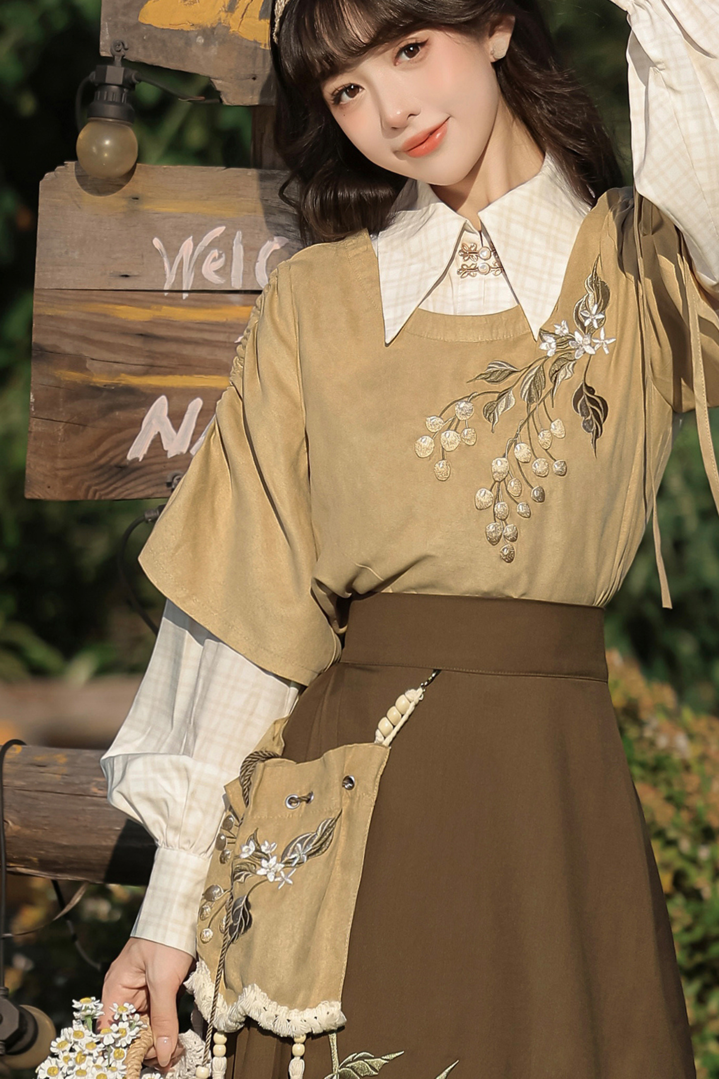 Forever Island Yellow Fruit Shirt + Skirt + Outerwear