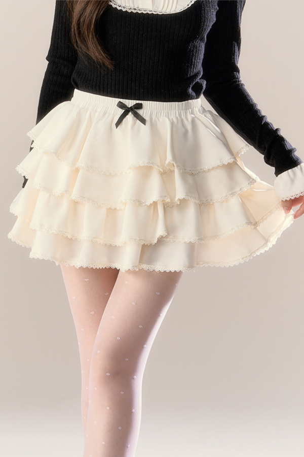 フレンチカレッジトップス+ティアードスカート