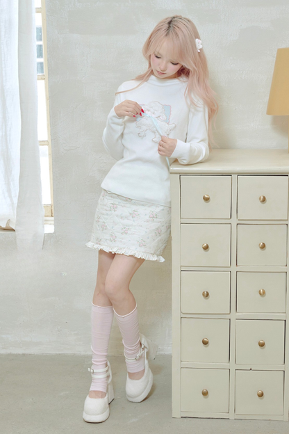 Sweet Lamb Ribbon Tight Top