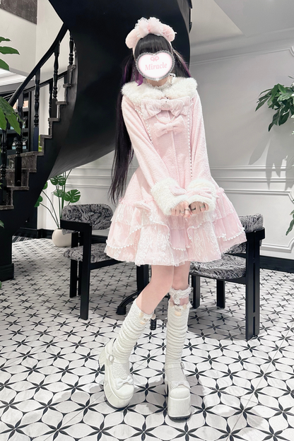 ガーリースノーリボンコート