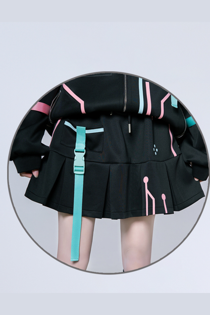 オーバーロードアニメガールジャケット+スカート＋レッグカバー