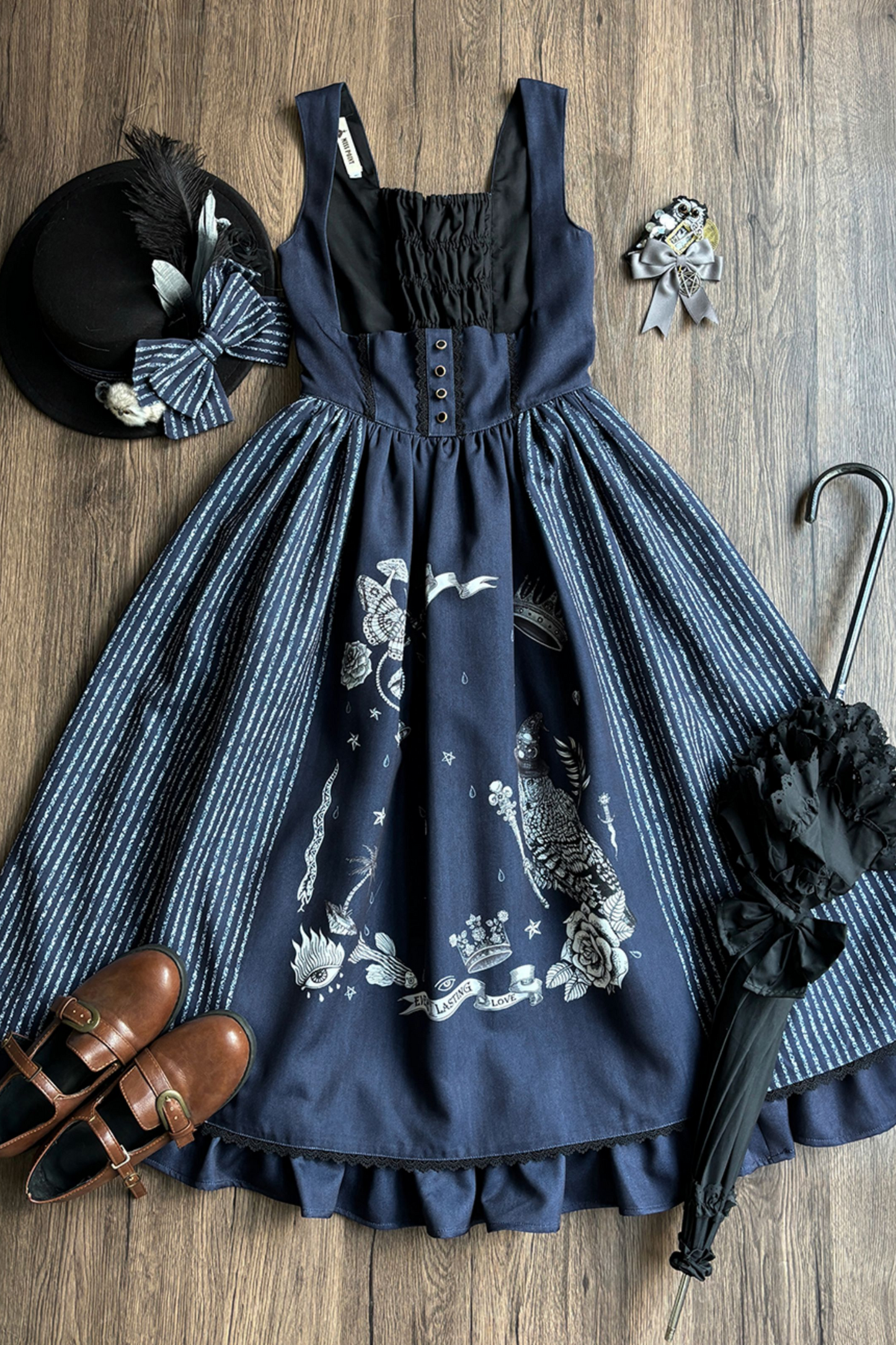 魔法学園レトロエレガントロリータジャンパースカート