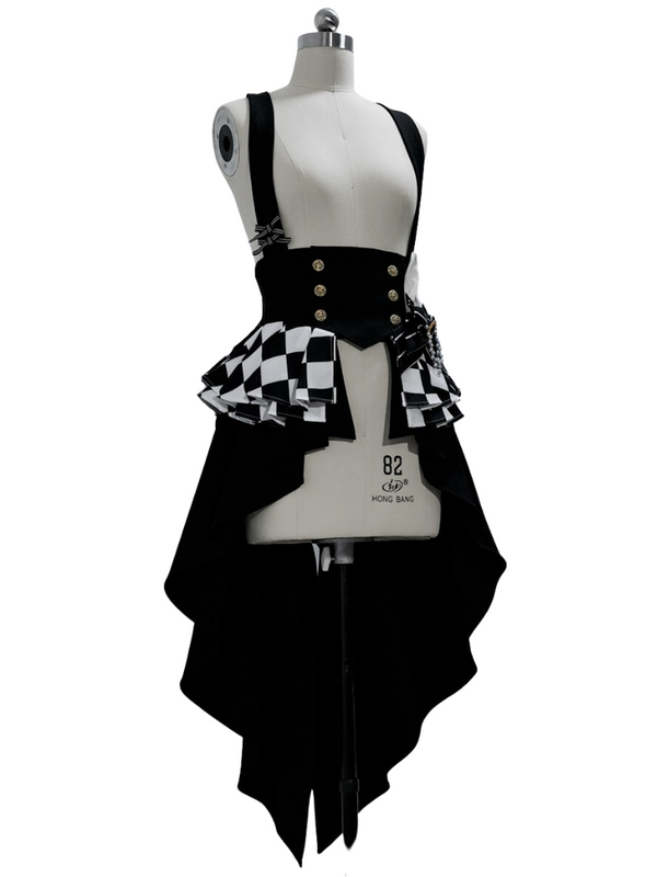 Rabbit Theatre Block Check Lolita Shirt Pants Waistband All Setup [Reserved Item].