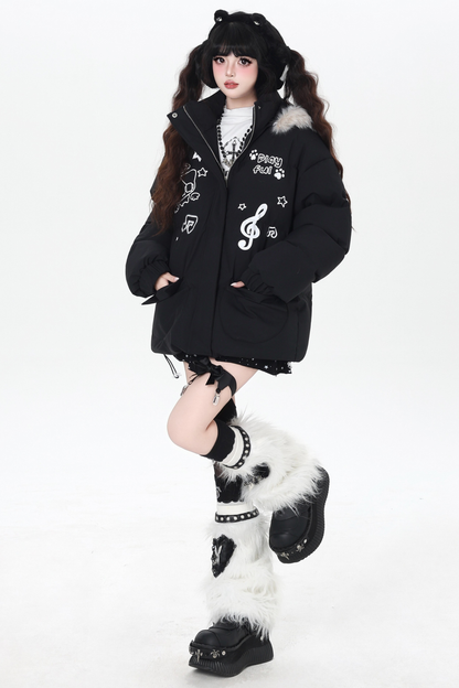 Cat Melody Fur Hooded Jacket