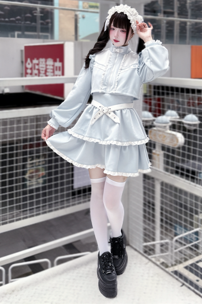 Aqua Dark Kawaii Kleid