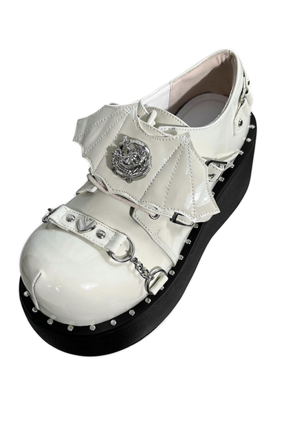 パンクプラットフォームダークシューズ