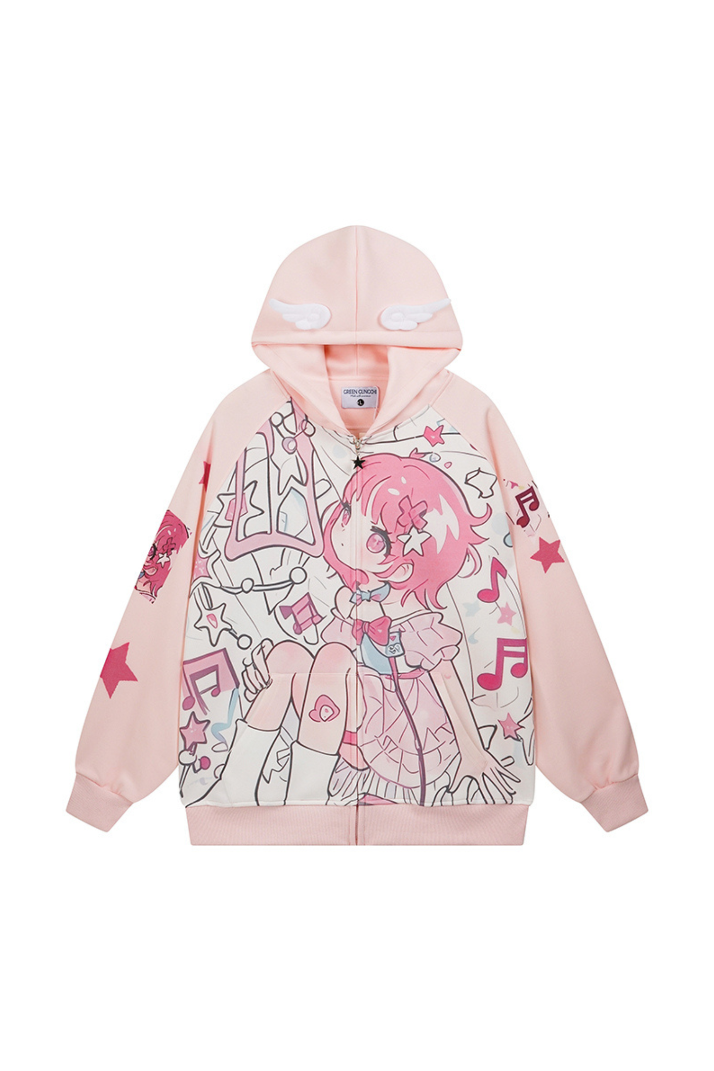 レースアニメフーデッドジャケット