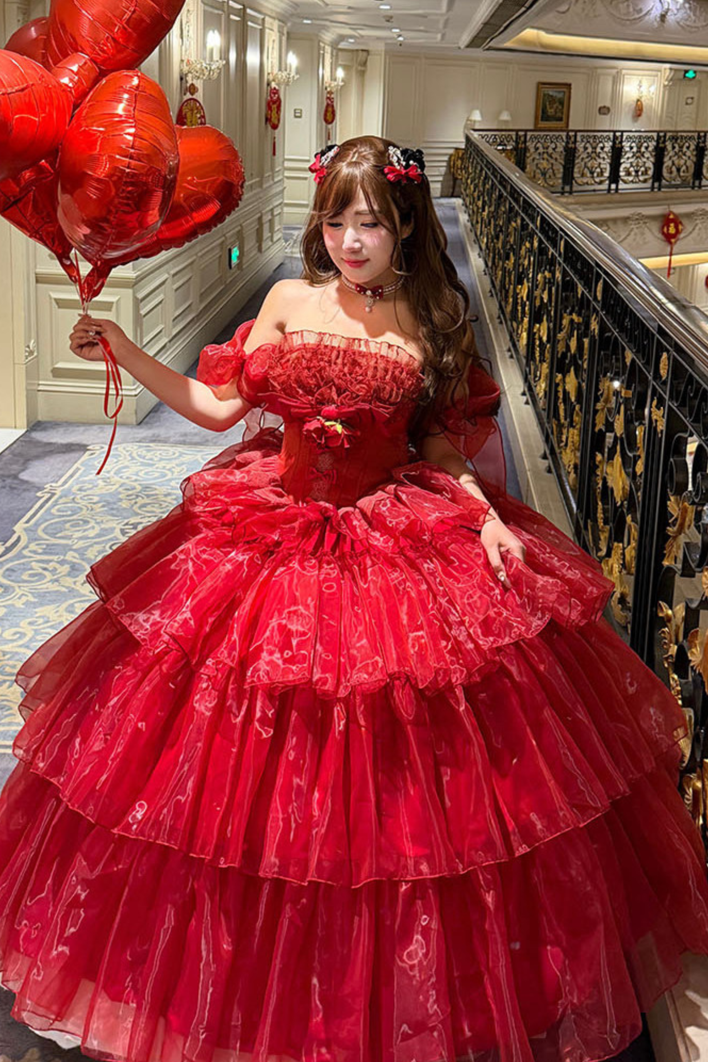 [3월 30일 예약마감] 우아한 무스 러브송 레드 원피스+소매