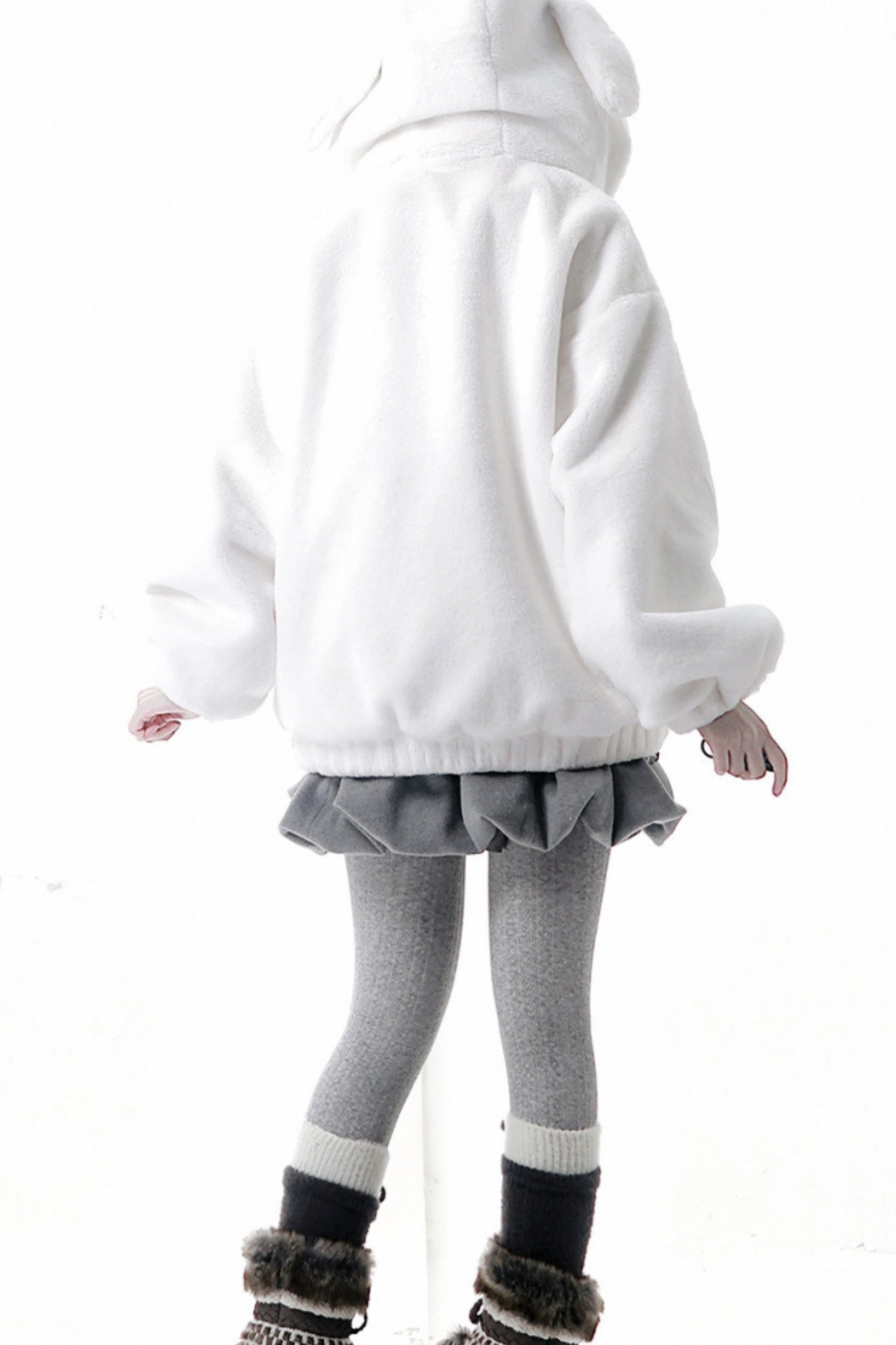 ファーベルベットコート+トップス+パンツ+スカート