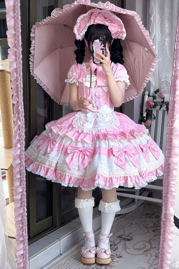 Doll Dot Big Ribbon Lolita Dress