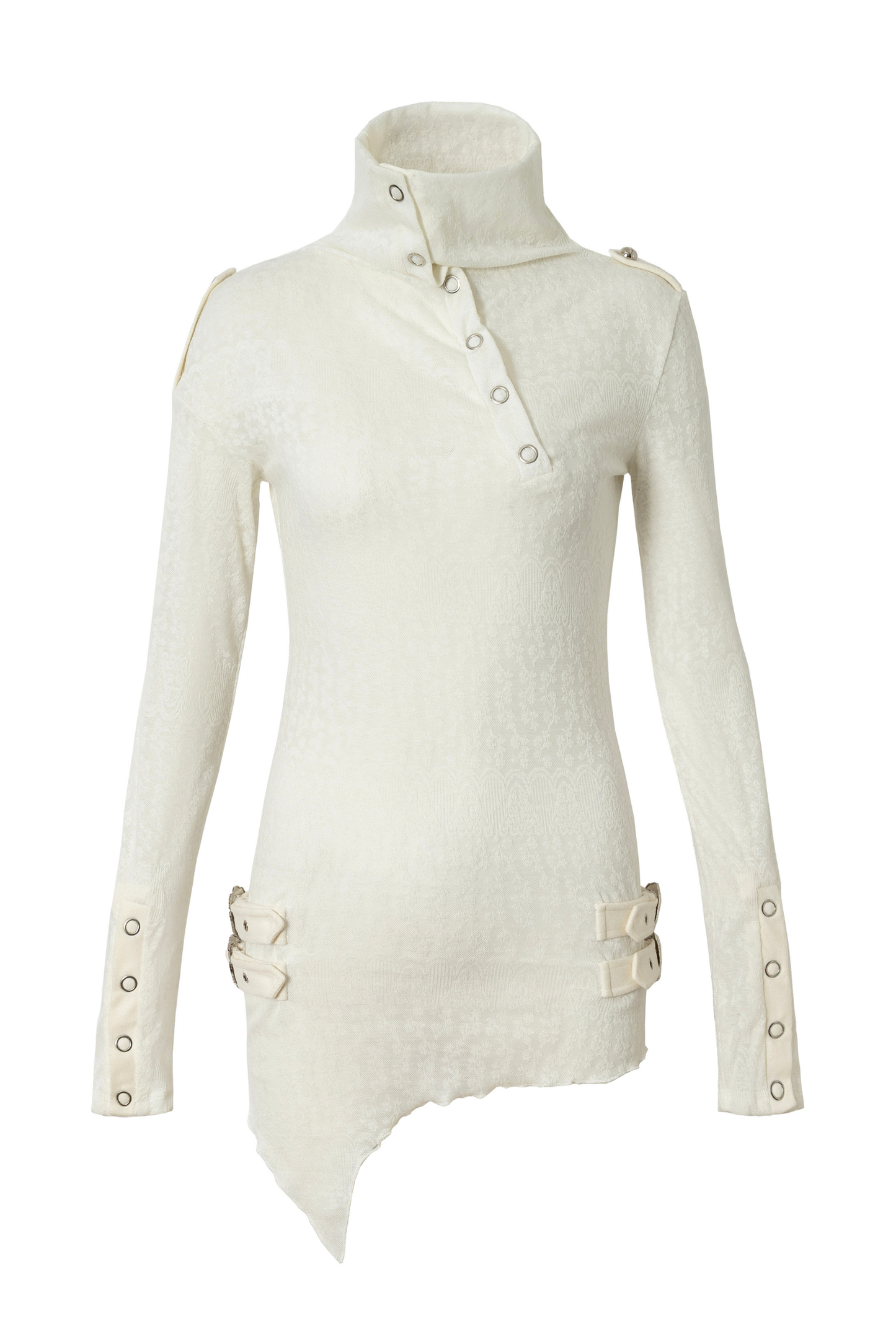 레트로 비대칭 니트 스웨터