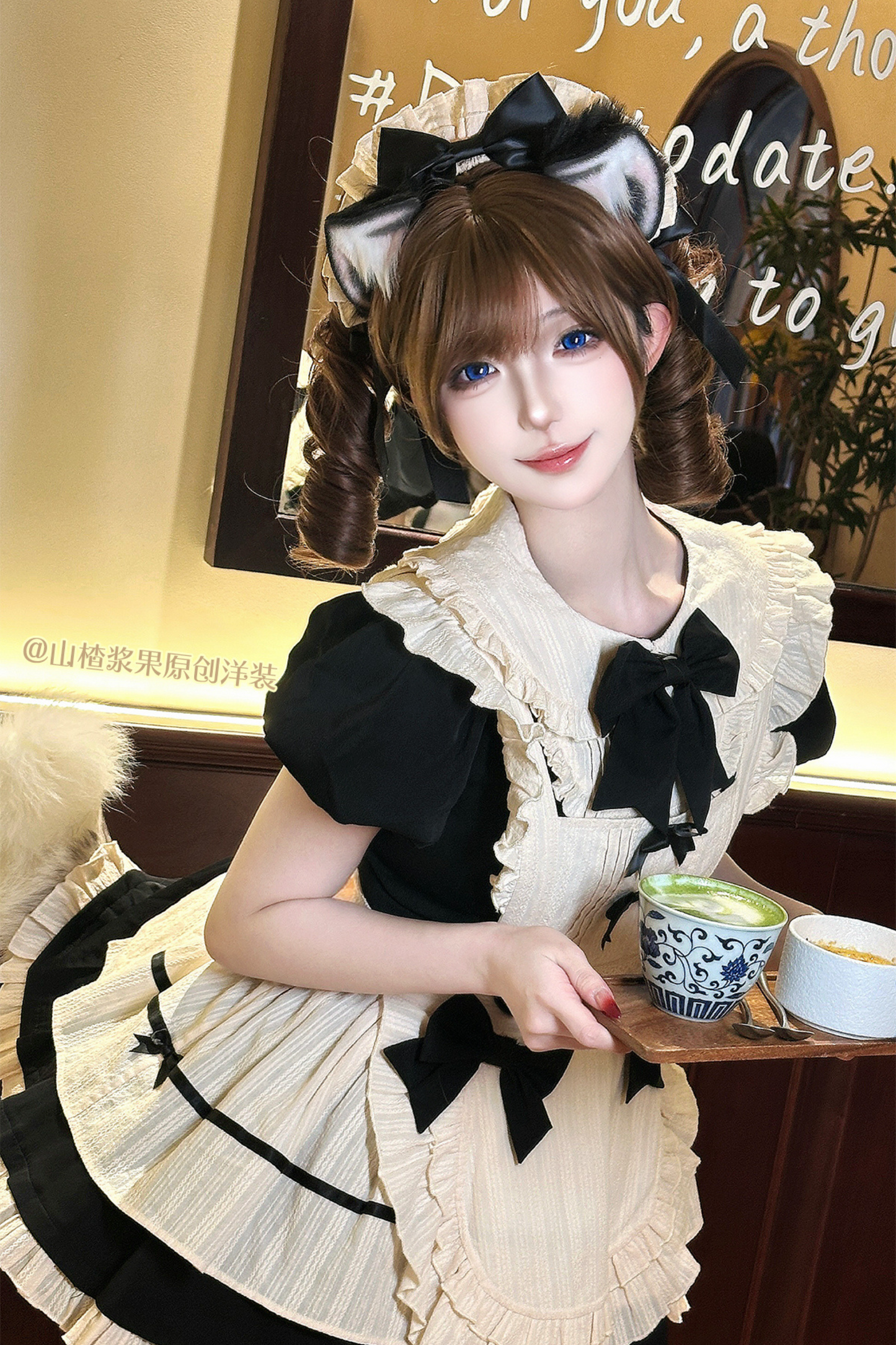 Little Maid Elegant Lolita Dress + Apron + Sleeve + Headband
