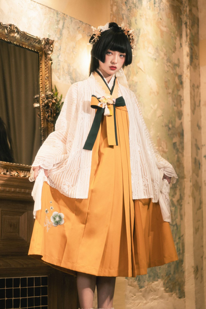 レトロ手毬和装トップス