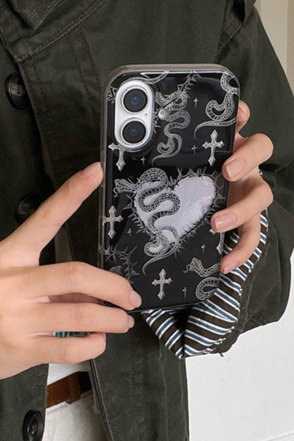 Cross Love Snake iPhone Case