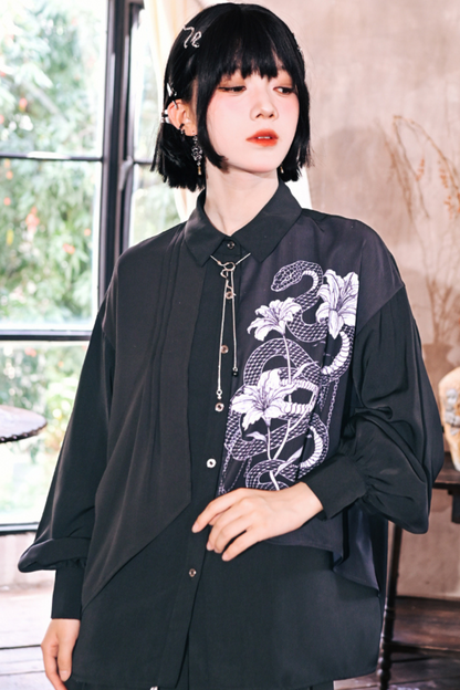 Double Layer Snake China Shirt