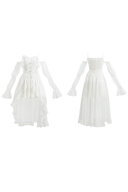 Heavy Shatindal Cami Sole Dress + Lace Asymmetrical Shawl