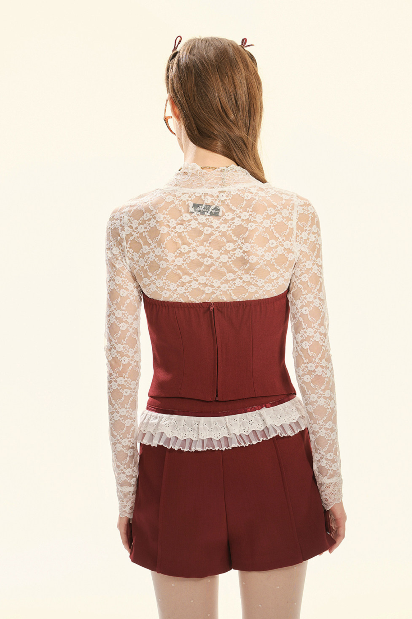 　ダークフレンチチューブトップス+ショートパンツ