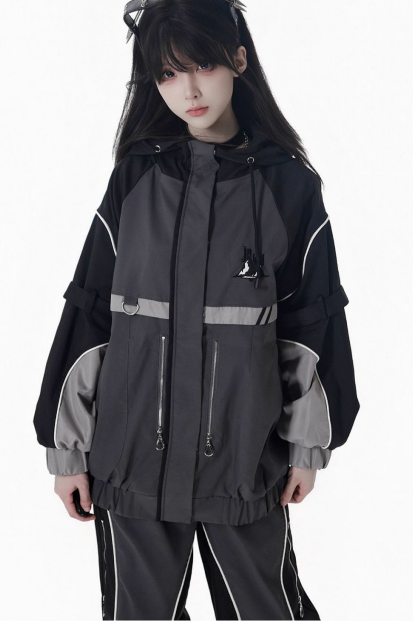 モードダークジャケット+ロングパンツ+スカート+レッグウォーマー