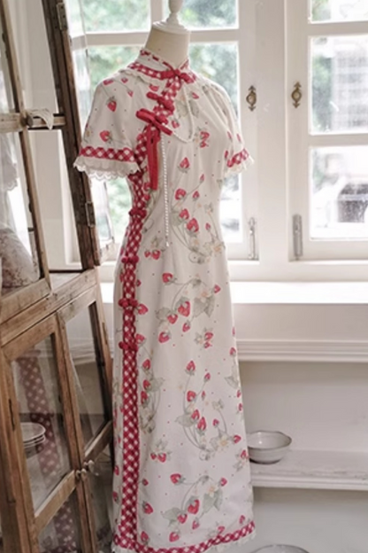 Strawberry Orchard China Dress