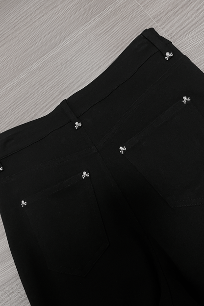 スカルスタッドスタックドパンツ