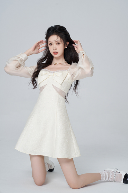 シアースイートピュアスクエアネックドレス