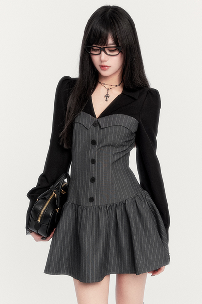 Intelligent Striped Dress + Waistmark Jacket