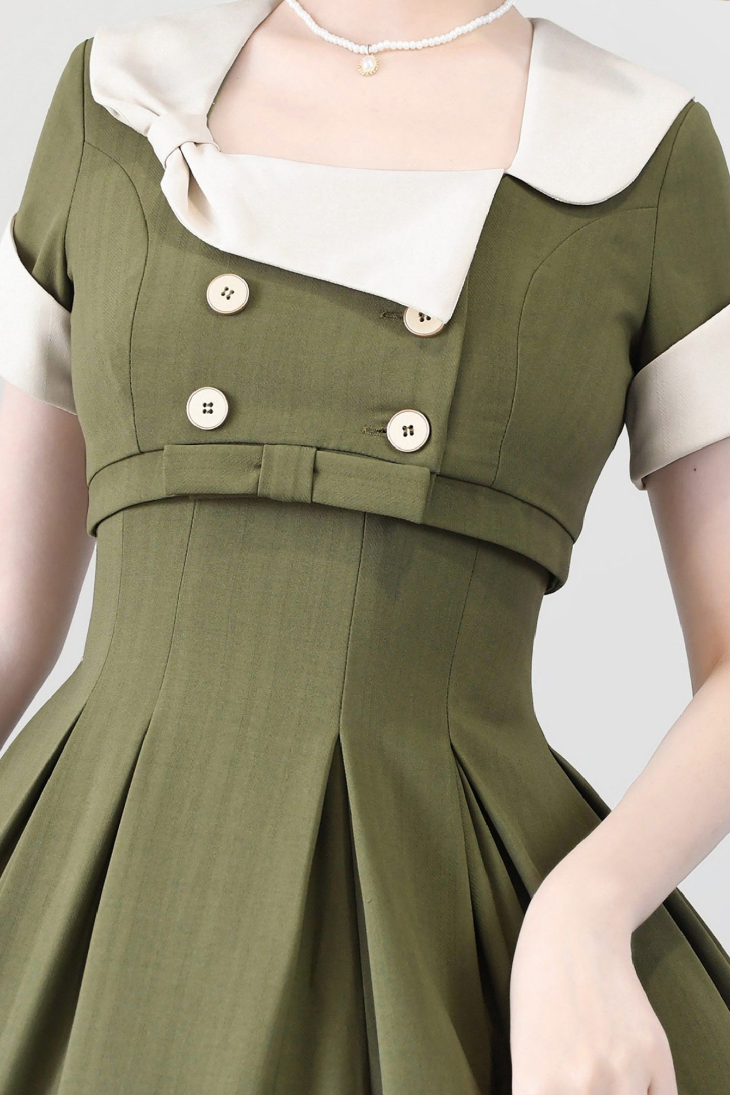 エレガントフレンチレトロフレアドレス+ショートジャケット