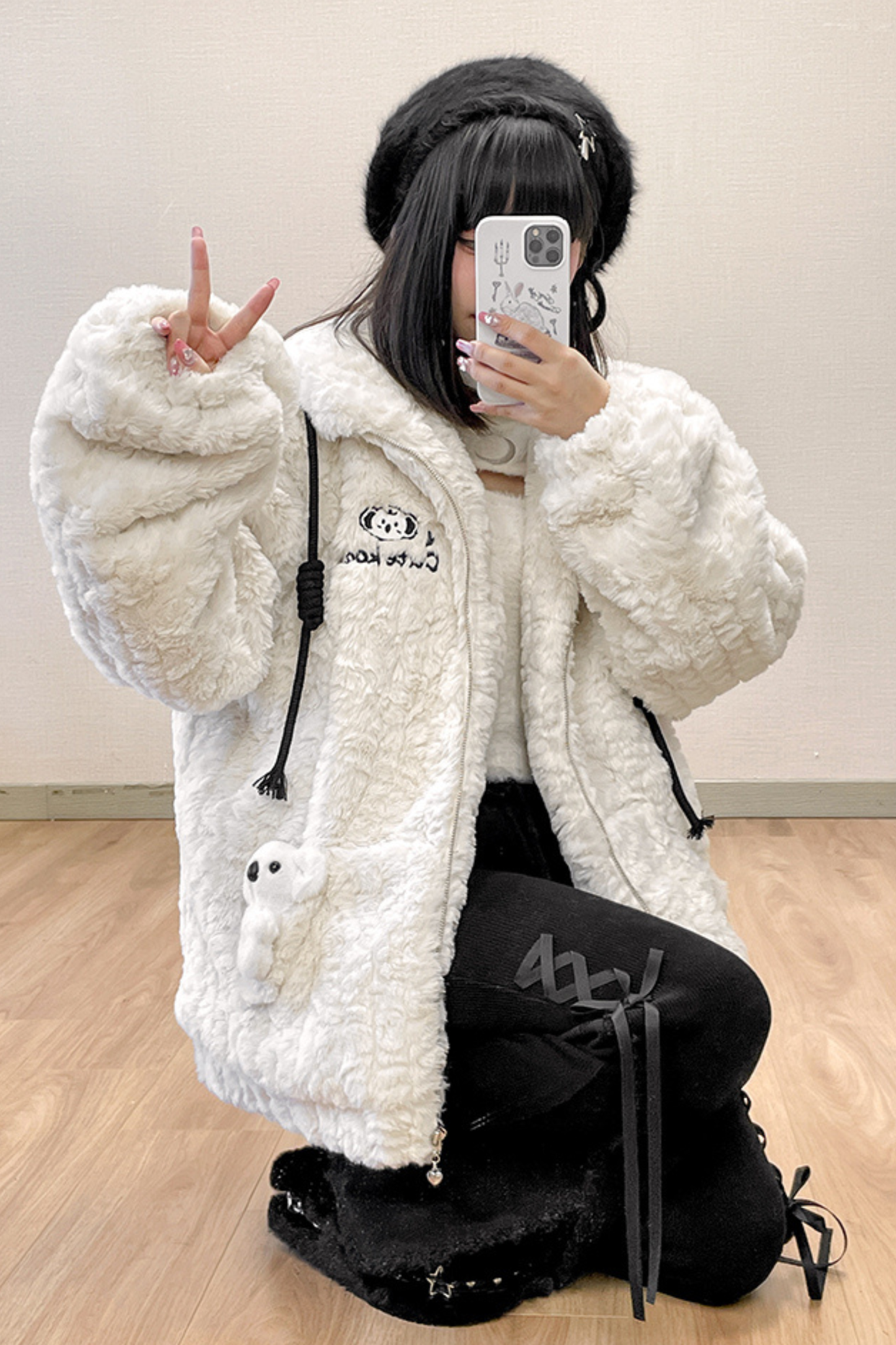 アニマルフード付きコート