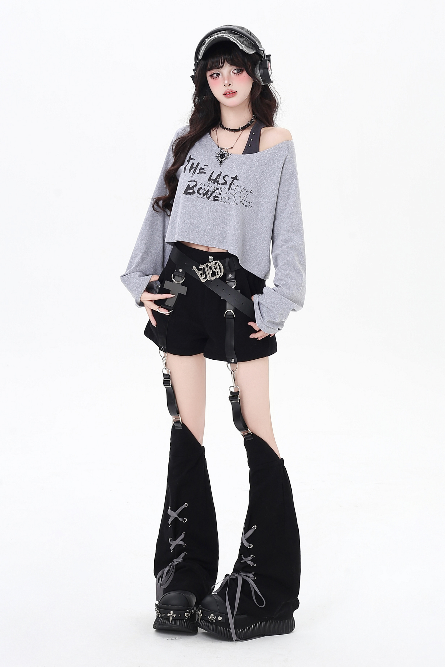 オフショルダークールツーピーストップス