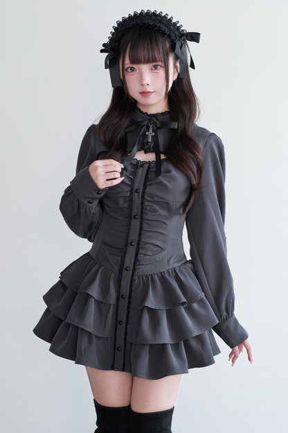 リトルゴスレースリボンドレス+ショートパンツ