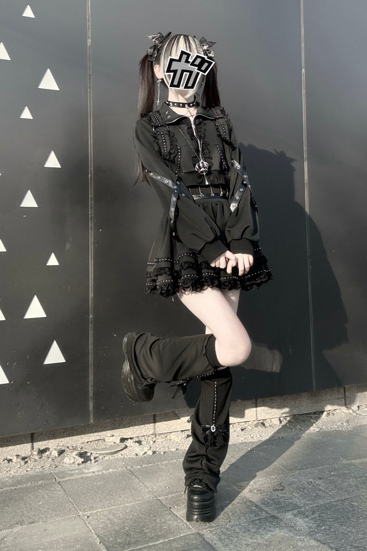 ダークサブカルスポーティジャケット+スカート