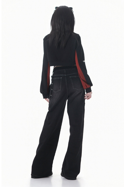 Washed Smoked Straight Leg Pants