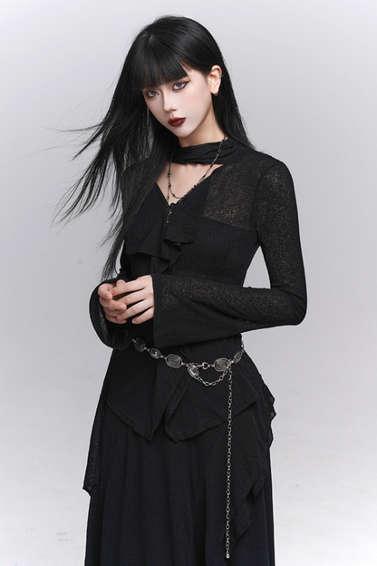 ダークシックトップス＋ロングスカート