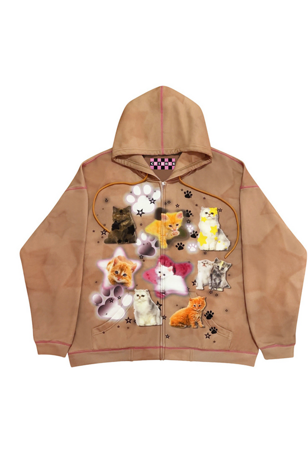 Colorful Cat Spray Art Sweatshirt