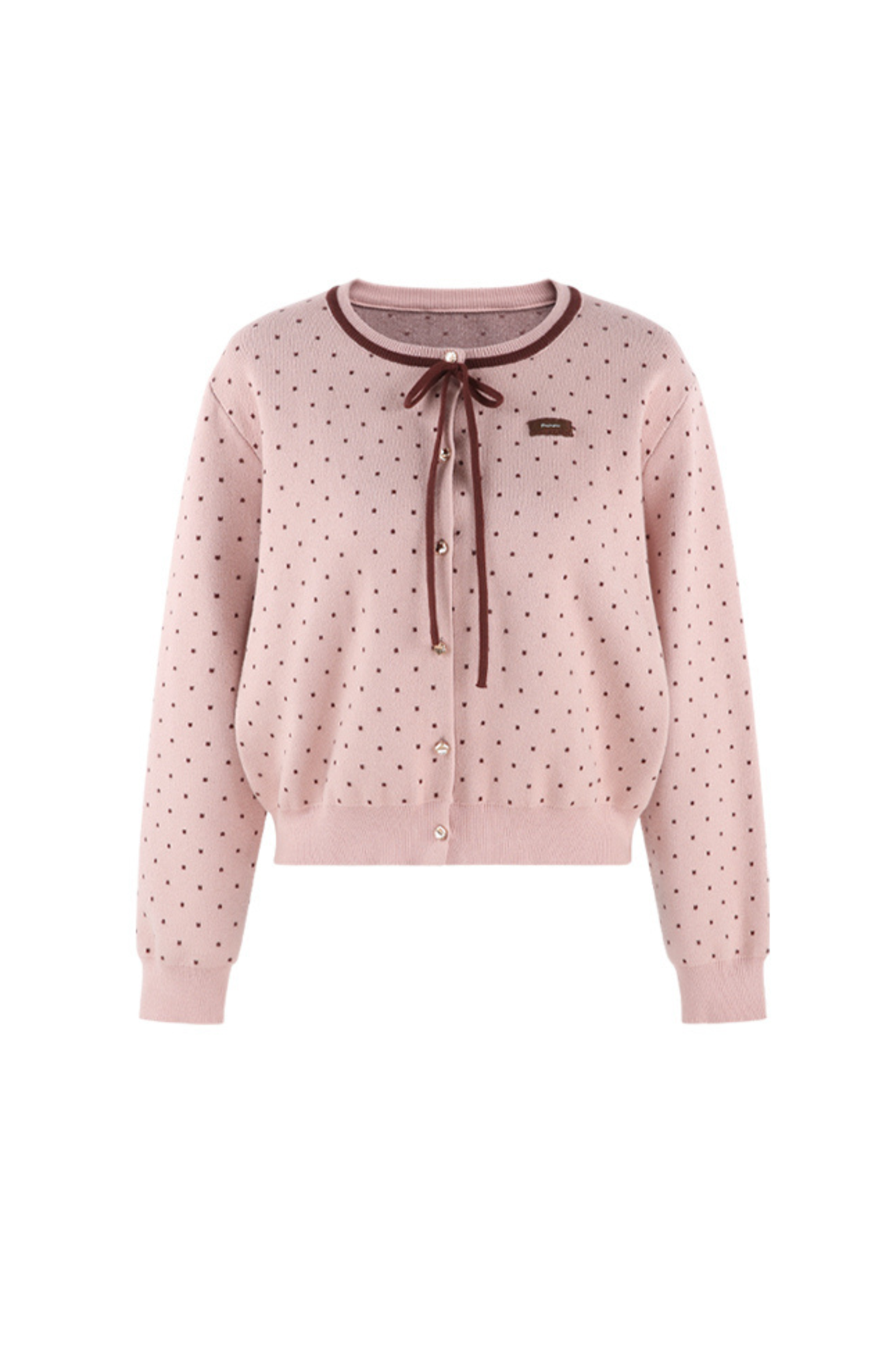 ドットフレンチニットカーディガン