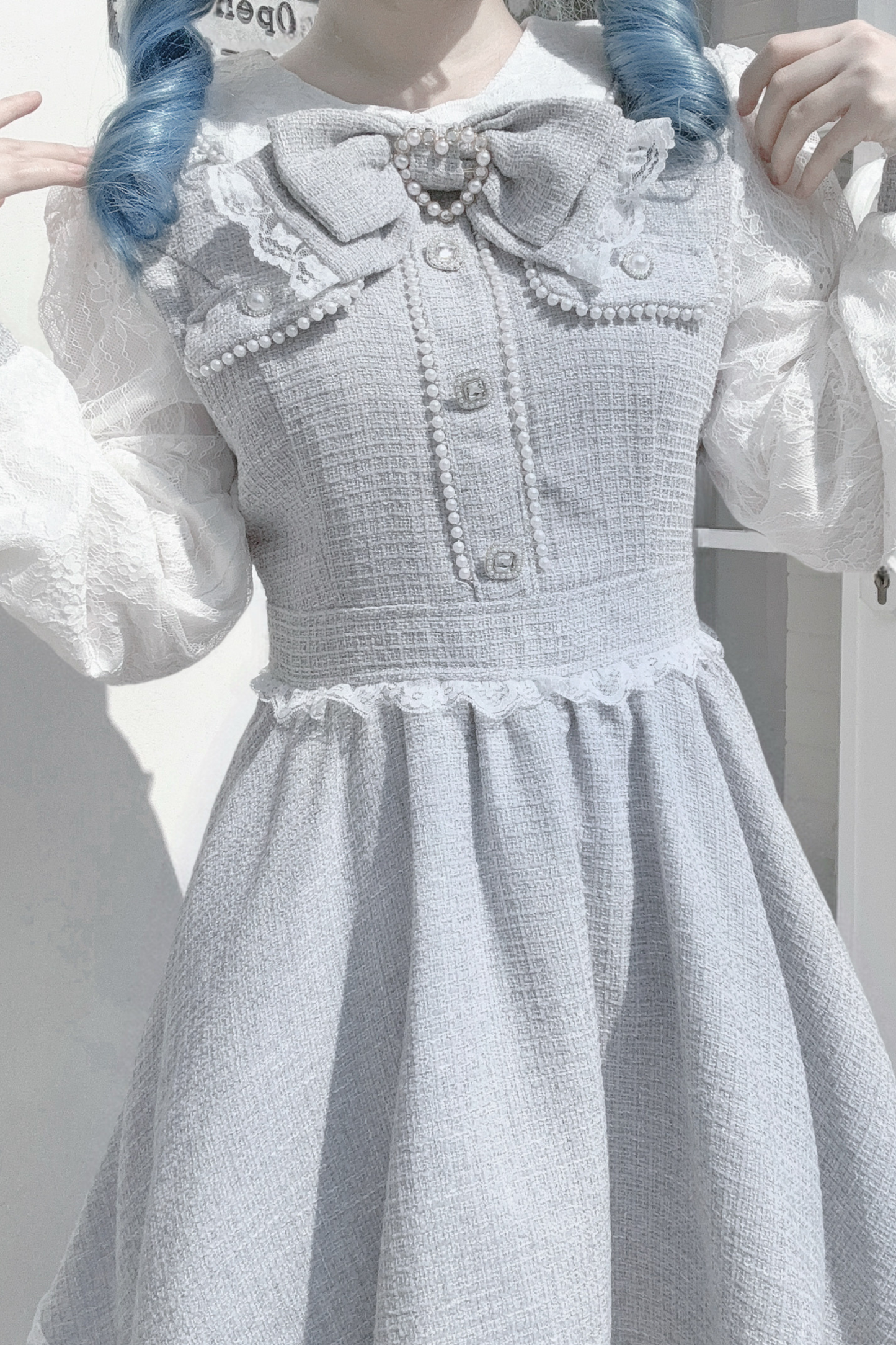 Doll World Ribbon Tweed Dress