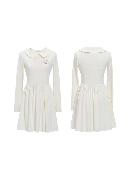 ミルクドールカラーフレンチニットドレス