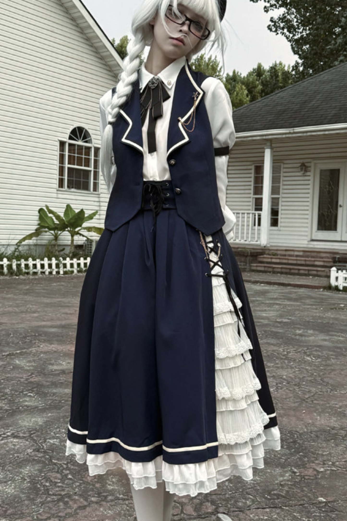 Western Fantasy Cloak Vest + Cape + Skirt + Shirt
