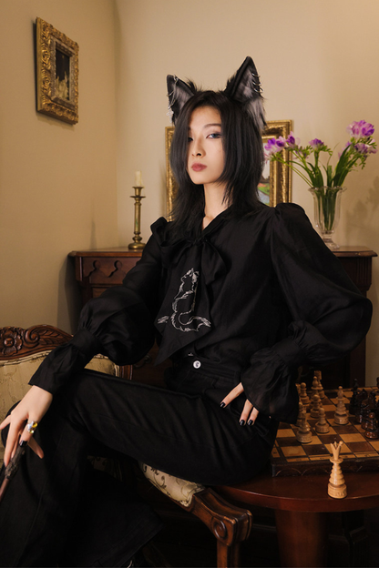 Chiffon Dark Elegant Shirt