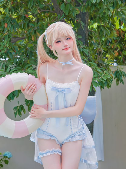 [May 10 reservation deadline] Lace-up Big Ribbon Fairy Swimwear