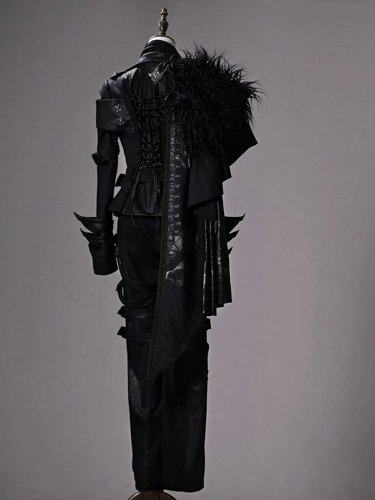 [Pre-order Deadline: June 8] Phantom Knight Dark Gothic Prince Strap Buckle Black Pants