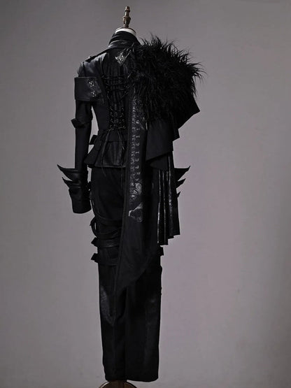 [Pre-order Deadline: June 8] Phantom Knight Dark Gothic Prince Strap Buckle Black Pants