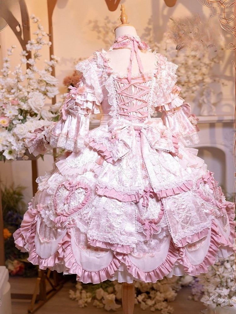 【2月22日予約締切】アンティークベリーローズロマンティックファンタジーロリータショートドレス