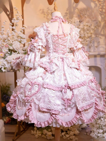 【2月22日予約締切】アンティークベリーローズロマンティックファンタジーロリータショートドレス