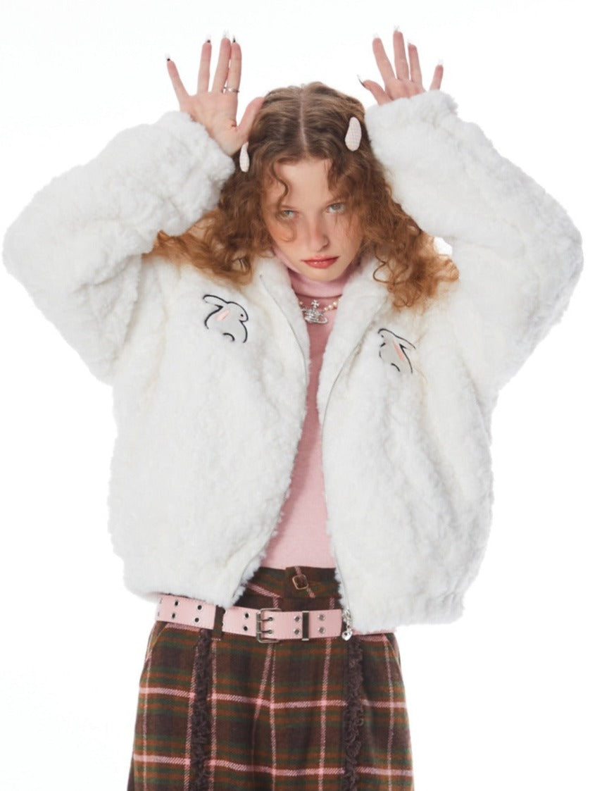 Sweet Rabbit Fur Jacket