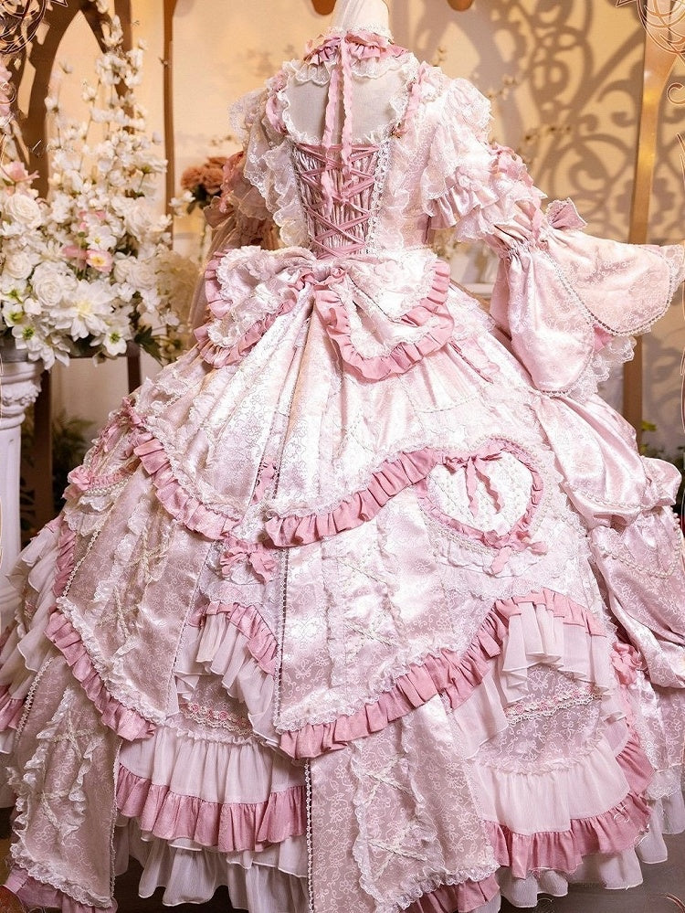 【2月22日予約締切】アンティークベリーローズロマンティックファンタジーロリータロングドレス