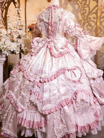 【2月22日予約締切】アンティークベリーローズロマンティックファンタジーロリータロングドレス