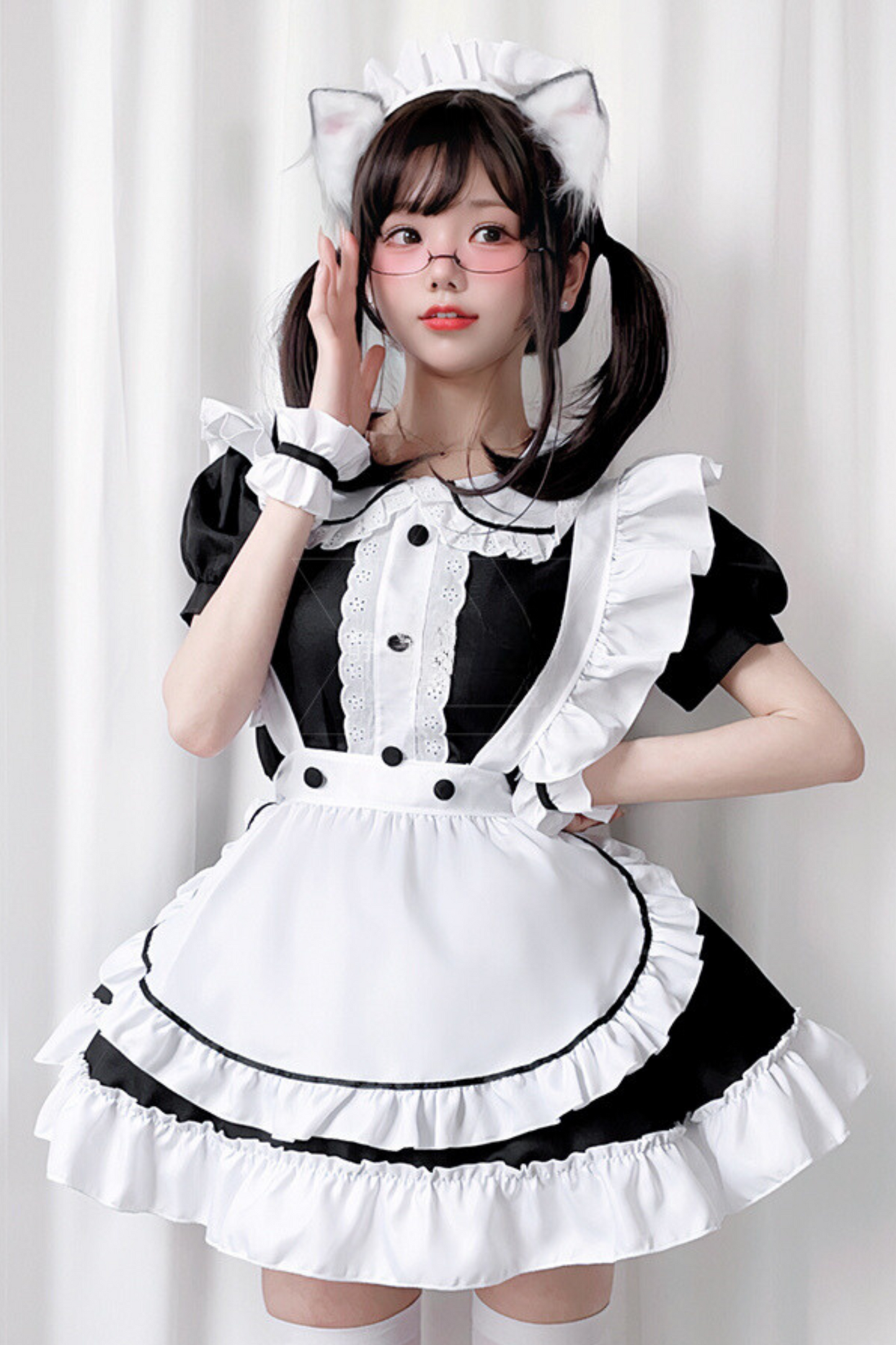 Sexy Black And White Maid Dress