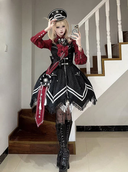 【2月23日予約締切】ドーンブレイカーゴシックジャカードミリタリービスチェサスドレス