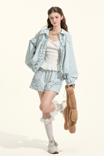 フリルレイクブルースポーティージャケット+パンツ